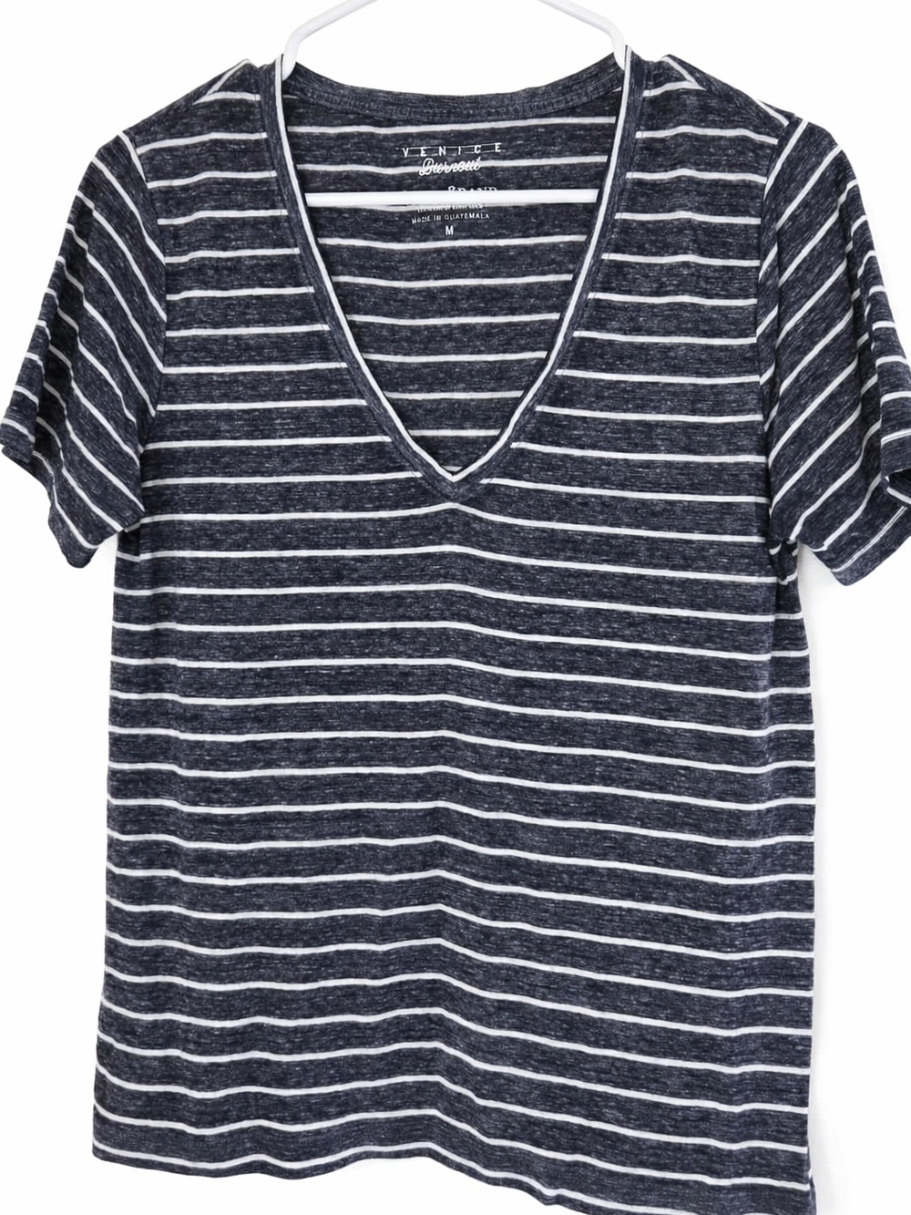 Lucky Brand Venice Burnout Striped Tee – Size Medium